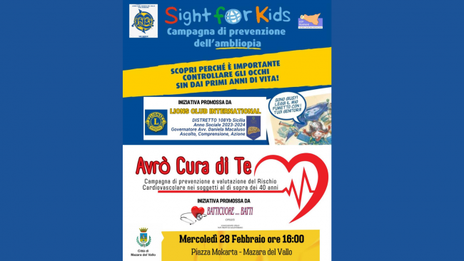 Mazara, il 28 febbraio in Piazza Mokarta due camper sanitari dedicati alla prevenzione e allo screening