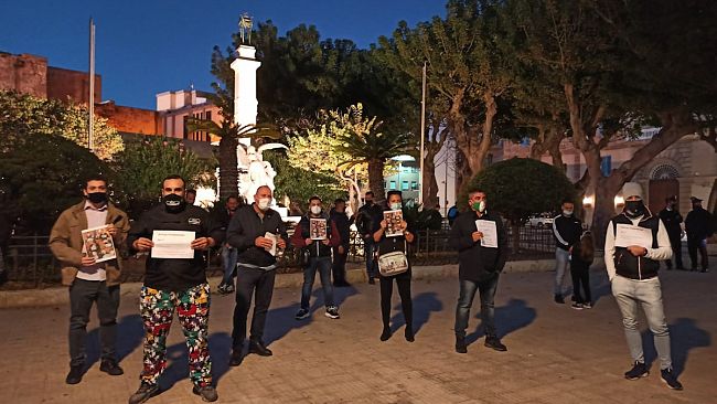 Trapani, piazza deserta in occasione della protesta contro il DPCM