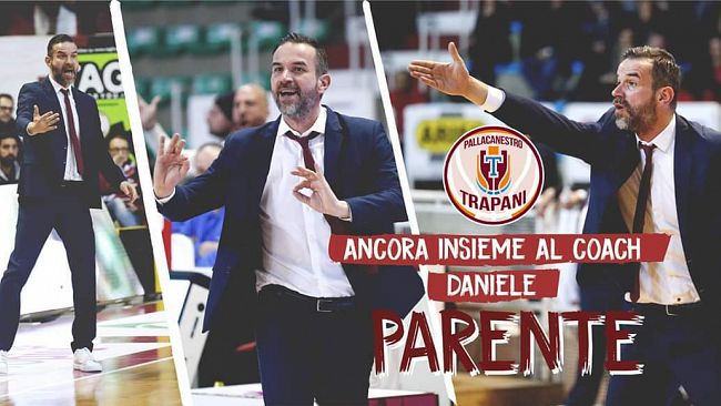 Pallacanestro Trapani e Parente ancora insieme: rinnovo fino al 2022 per il coach granata