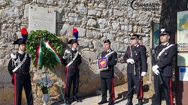 Erice, celebrazioni in memoria del Carabiniere Gennaro Esposito scomparso durante un servizio notturno