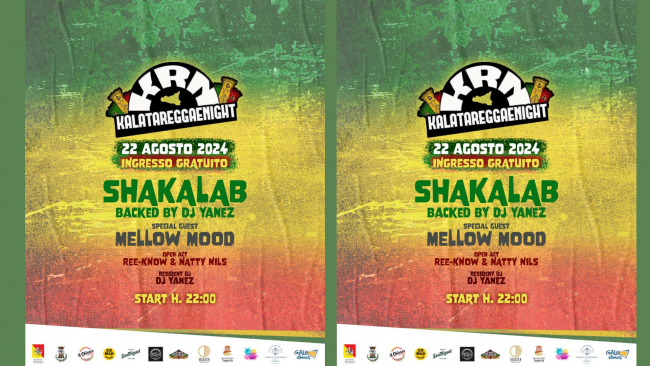Calatafimi, il 22 agosto il grande concerto di musica reggae 