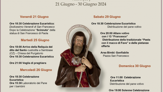 Vita, modifiche alla viabilità in occasione della processione in onore di San Francesco di Paola 