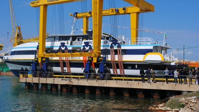 TRAPANI – Varato l’aliscafo più grande al mondo interamente ‘made in Trapani’