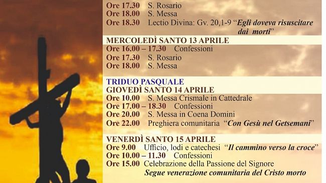 Ecco tutti gli appuntamenti della Settimana Santa nella parrocchia di Cristo Re