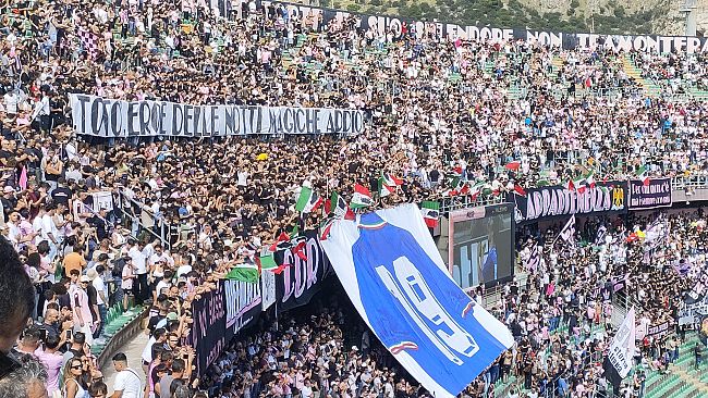 Palermo, il tributo a Totò Schillaci da parte della Curva Nord
