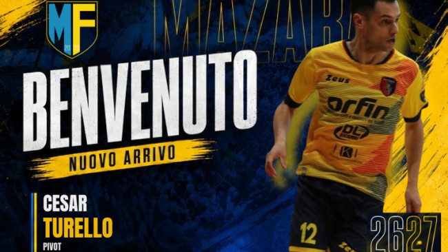 Futsal Mazara: arriva il bomber brasiliano Cesar Turello