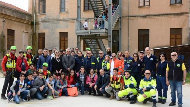 Mazara, esercitazione di Protezione Civile all’Istituto Borsellino e nell’area di ricovero ed emergenza di  contrada Affacciata