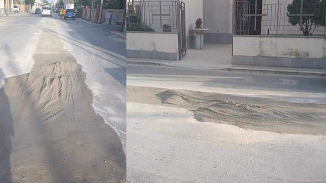 Mazara, pericolo “sabbie mobili” davanti Chiesa S. Gemma, in via Castelvetrano