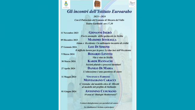 Mazara, proseguono gli incontri dell'Istituto Euroarabo