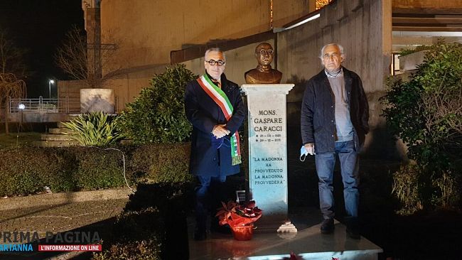 Inaugurato il busto bronzeo di Mons. Caracci