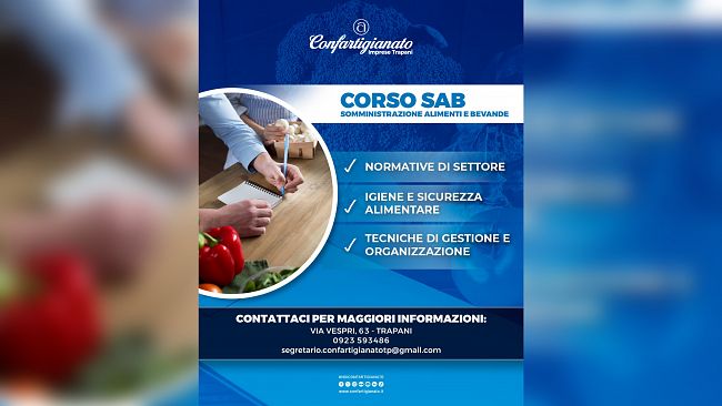 Vuoi entrare nel mondo della ristorazione? Il Corso SAB di Confartigianato Trapani è la chiave
