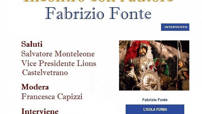 Alla Mondadori di Castelvetrano Fabrizio Fonte presenta 