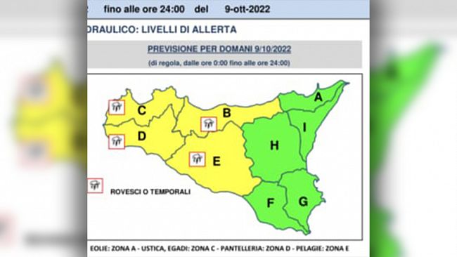 Mazara, Allerta gialla meteo