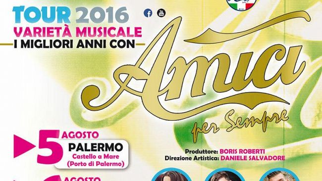 I finalisti di Amici di Maria De Filippi in tour il 5,6 e 7 Agosto in Sicilia