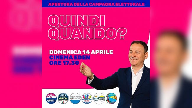 Mazara, Domenica 14 aprile apertura di campagna elettorale del candidato sindaco Salvatore Quinci
