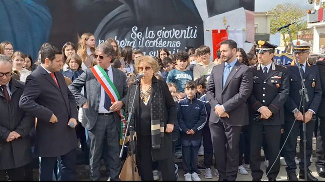 Campobello, inaugurazione murales Falcone e Borsellino. Le parole di Maria Falcone 