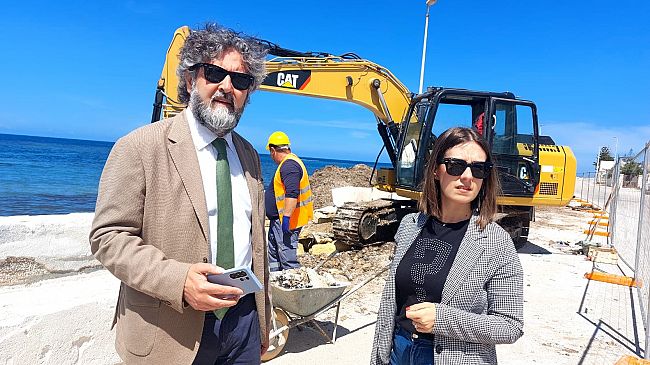 Petrosino, avviati i lavori a Biscione per il ripristino dei tratti di litorale gravemente danneggiati dal Ciclone Harry