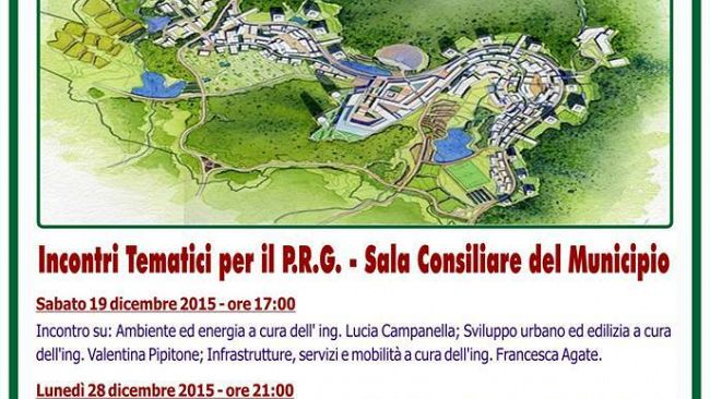 Petrosino, lunedì 28 dicembre il secondo incontro tematico sul PRG