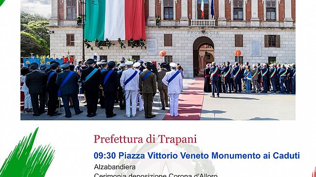 La Prefettura celebrerà lunedi 2 giugno il 79esimo anniversario della Festa della Repubblica
