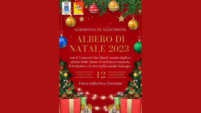 Petrosino, tutto pronto per l'accensione dell'albero di Natale