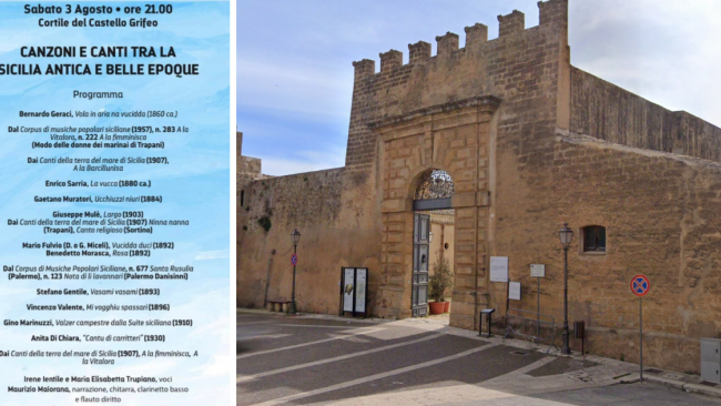 Serata di Musica e Cultura Siciliana al Castello Grifeo: omaggio ad Alberto Favara