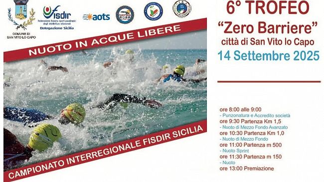 San Vito Lo Capo, domenica le gare del sesto trofeo “Zero barriere”