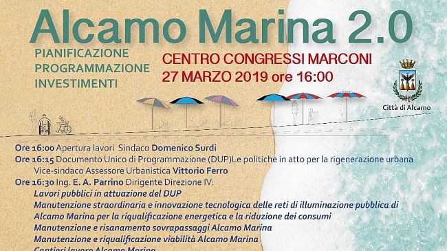 Alcamo: “Alcamo Marina 2.0  pianificazione programmazione investimenti”, Centro Congressi Marconi