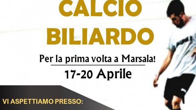 “Calcio Biliardo” a Marsala. Dal 17 al 20 aprile nel piazzale del Teatro Impero
