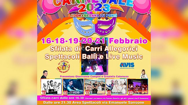 Mazara, Carnevale: giovedì conferenza stampa dell'ass. “Addrabbanna Lu Ponti”
