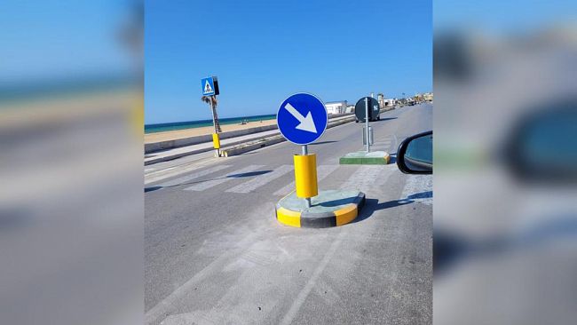 Erice, installate le nuove isole pedonali salvagente
