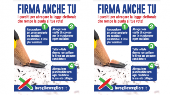 Mazara, raccolta firme referendum per abrogare la legge elettorale 