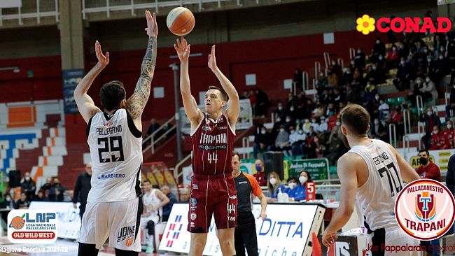 Pallacanestro Trapani, Udine è troppo più forte: finisce 73-88