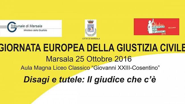 Marsala, Giornata Europea delle Giustizia Civile: martedì il convegno