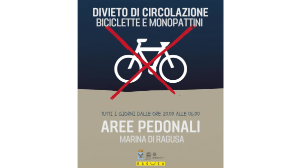 Marina di Ragusa: stop a bici e monopattini nelle aree pedonali dopo le 20