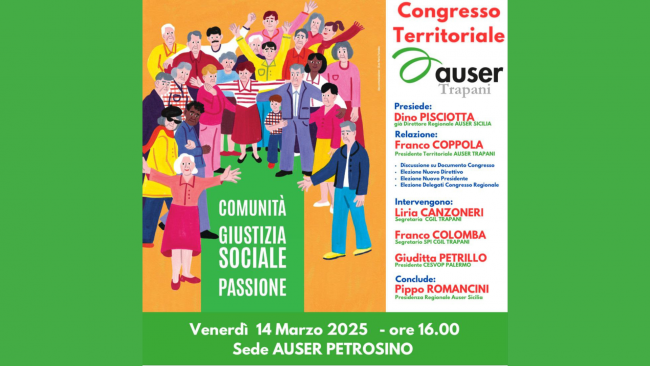 Petrosino, domani il congresso dell'Auser: saranno eletti presidente e direttivo