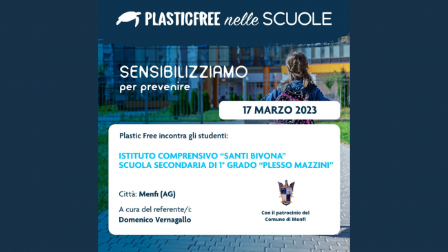 Pasticfree organizza giornate ambientali all'IC. Santi Bivona di Menfi