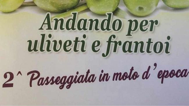 “Passeggiata in moto d’epoca – Andando per uliveti e frantoi”, domenica 28 ottobre, a Campobello