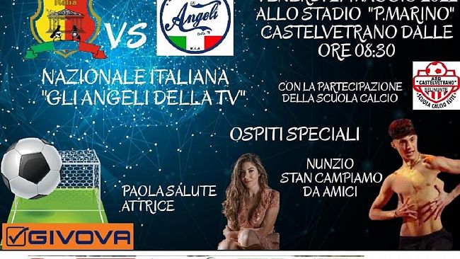 Gli angeli della Tv e la Selinunte Italia domani in campo per Gloria Bianco