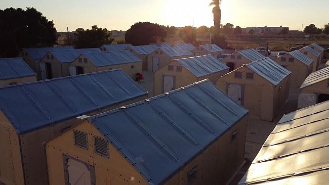 50 moduli abitativi presso il campo di fontane d’oro a Campobello di Mazara