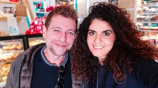 L'attore Claudio Gioè ospite al bar Oasi di Castelvetrano