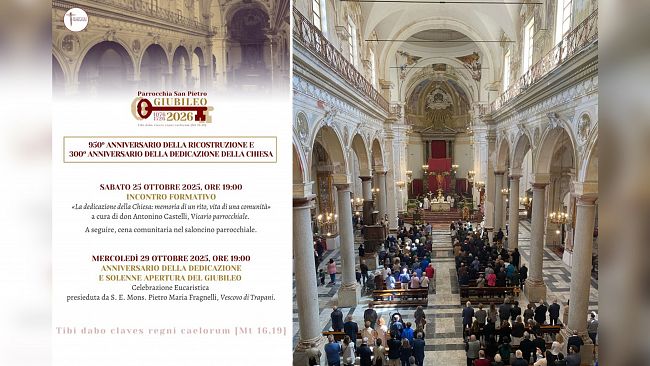 Papa Leone XIV concede l'indizione di un Giubileo Straordinario alla parrocchia di San Pietro a Trapani