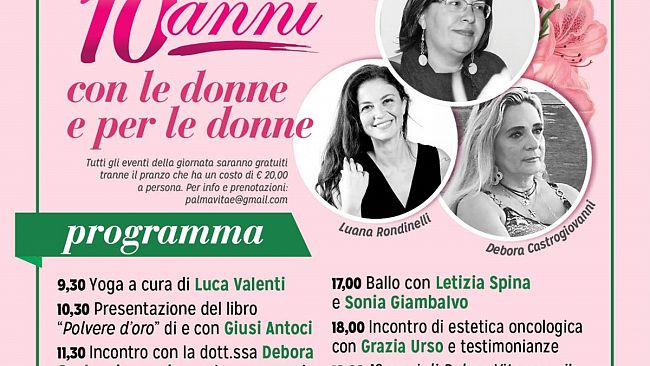 10 anni di Palma Vitae sabato 11 maggio a Marinella di Selinunte