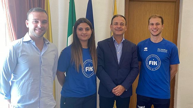 Mazara,  gli atleti della Nazionale Italiana ​karate Margiotta e Biosa accolti dal sindaco Quinci a Palazzo di Città