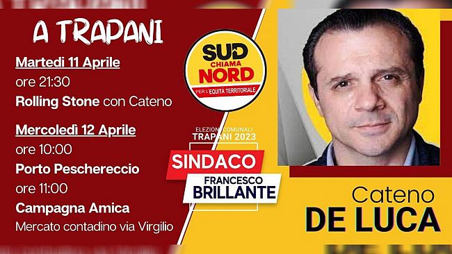 Amministrative Trapani, giornata trapanese per l'onorevole Cateno De Luca