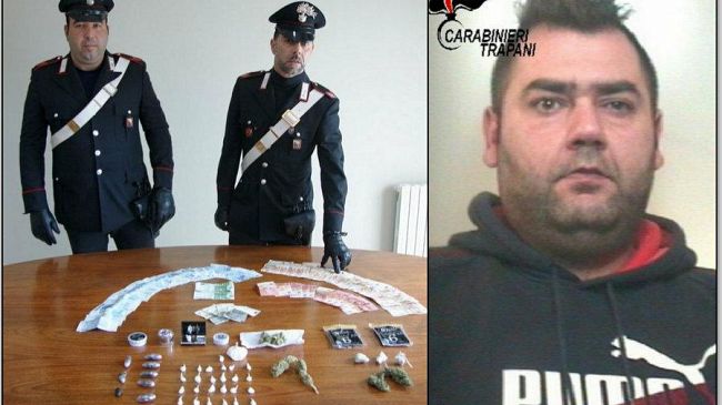 ALCAMO – Sequestrate cocaina, eroina, hashish e marijuana. Carabinieri arrestano e denunciano due soggetti alcamesi.