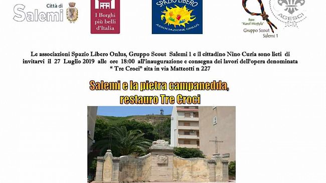 Salemi, quando i cittadini restaurano un bene. Il 27 luglio la cerimonia di consegna delle “Tre croci”