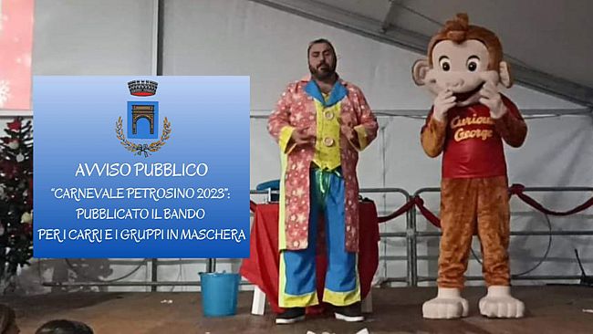 Petrosino, Carnevale 2023: pubblicato il bando per i carri e gruppi in maschera