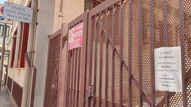 Chiusura sede INPS di Mazara, disagi per cittadini e professionisti costretti a spostarsi a Marsala  