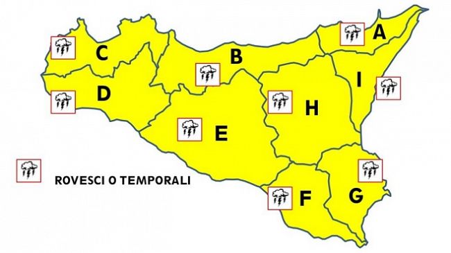 ​Rischio meteo-idrogeologico in tutta la Sicilia, la Protezione civile dirama il bollettino