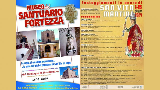 ​Riapre il museo del santuario di San Vito Lo Capo